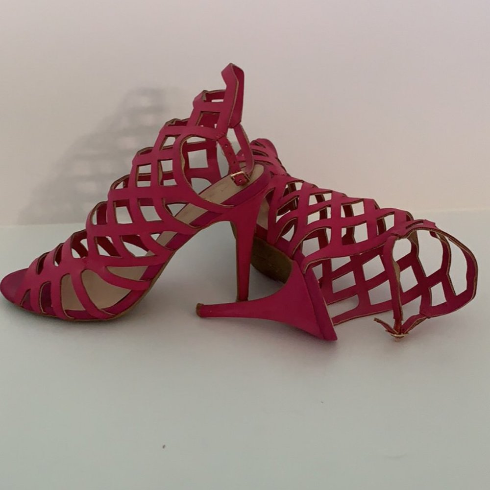 Pink Strappy Heels Anne Michelle High Heels Size 10